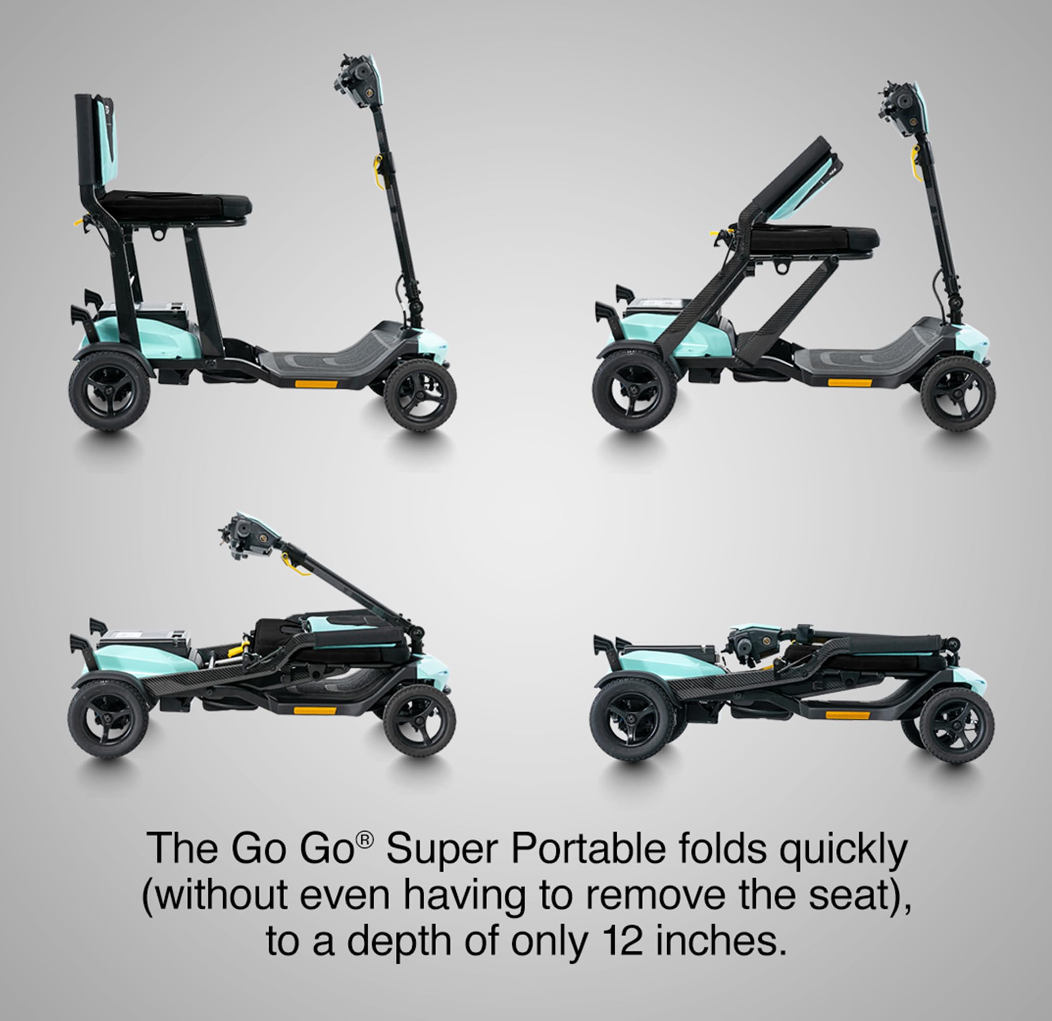 Pride Go Go - Scooter súper portátil + kit de actualización de viaje
