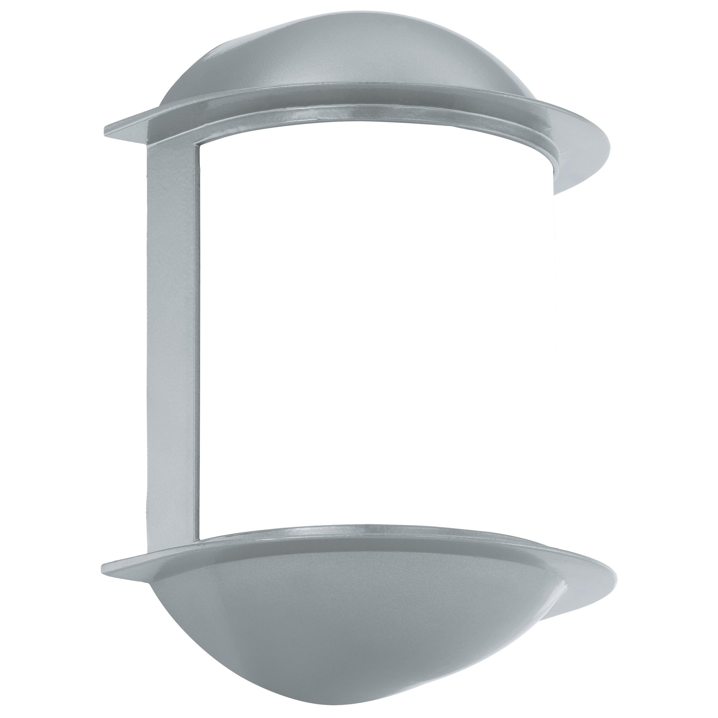 Lámpara LED de pared Isoba en acabado plata con difusor opalino de alta resistencia 3