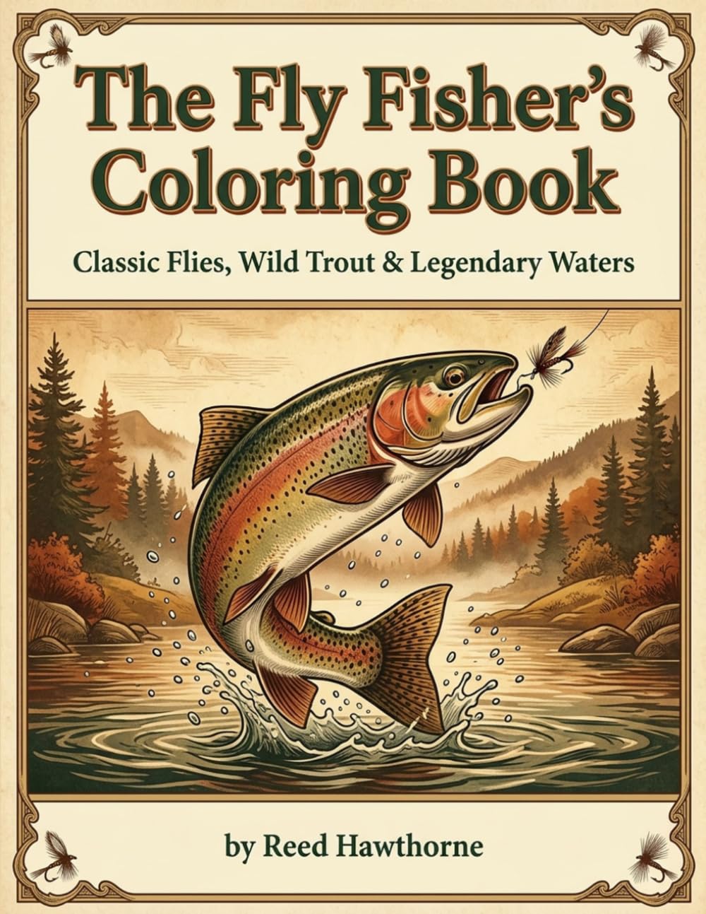 The Fly Fisher's Coloring Book: Classic Flies, Wild Trout & Legendary Waters — A Relaxing Coloring & Reference Guide for Men Who Love Fly Fishing, Tying & Wild Rivers