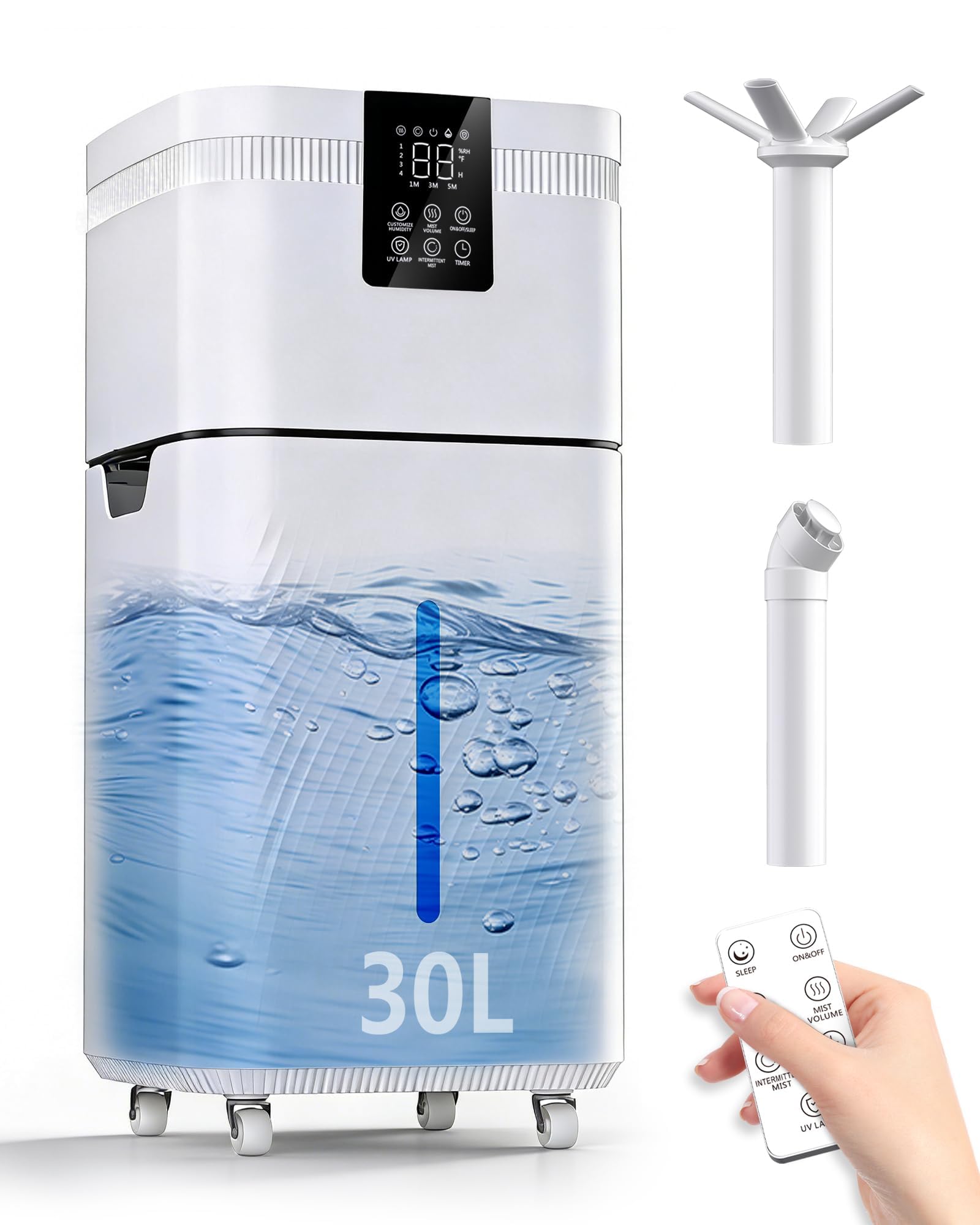 Humidifier Large Room 30L 7 93Gal Commercial Humidifier 4200 sq ft 3000ml H Whole House Humidifiers with Top
