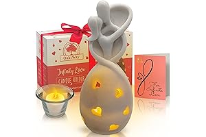 OakiWay Ceramic Pottery Anniversary Wedding Gifts for Her - Infinity Love Candle...