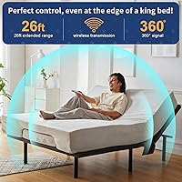 Vista 5 de Repuesto de mando a distancia para base de cama ajustable Tempurpedic Ergo/Ergo Extend, control remoto inalámbrico RF358A RF502A