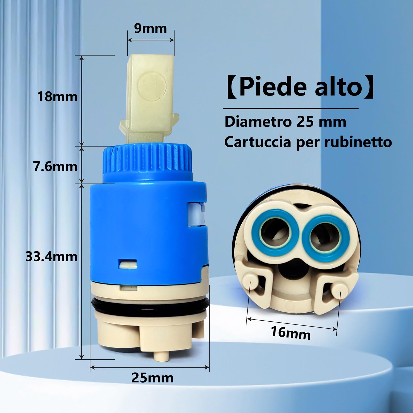25 mm sostituzione cartuccia rubinetto in ceramica, cartucce in ceramica singola maniglia, valvola cartucce disco in ceramica per lavello cucina bagno doccia