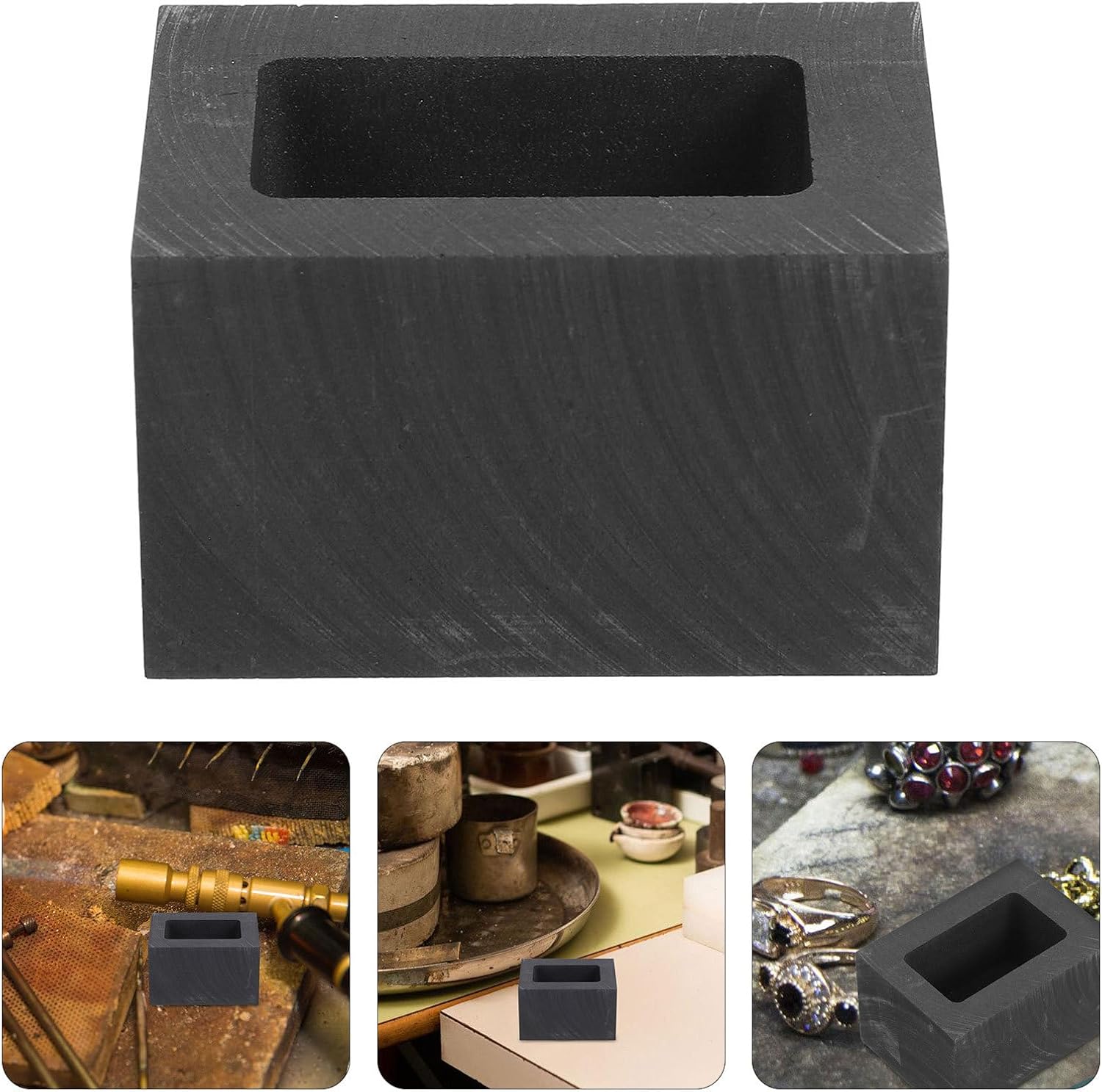 Graphite Ingot Mold Pellet Mold High Purity for Jewelry Metal Melting Refining Gold Silver Copper Zinc Brass Casting Supplies