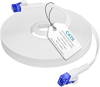 Mygatti 7,5m CAT6 Lapos Ethernet Kábel Fehér, UV-Álló, POE Kamera és Router Csatlakozáshoz 1
