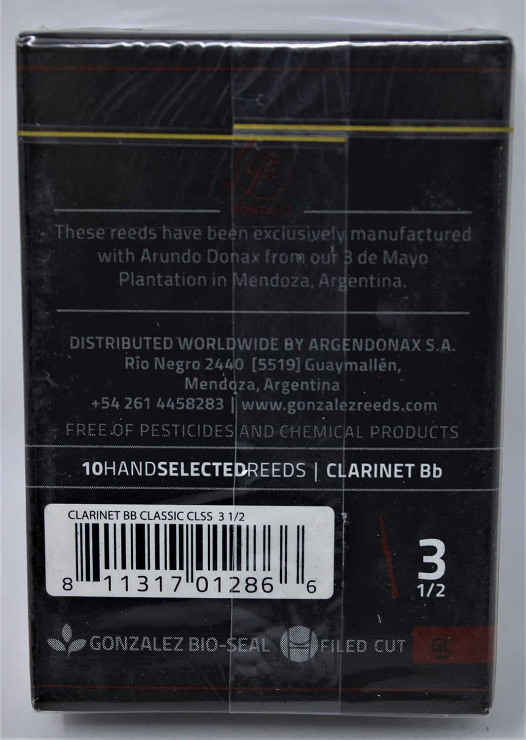 Gonzalez Classic Bb Clarinet Reeds Box of 10 Strength 3.5