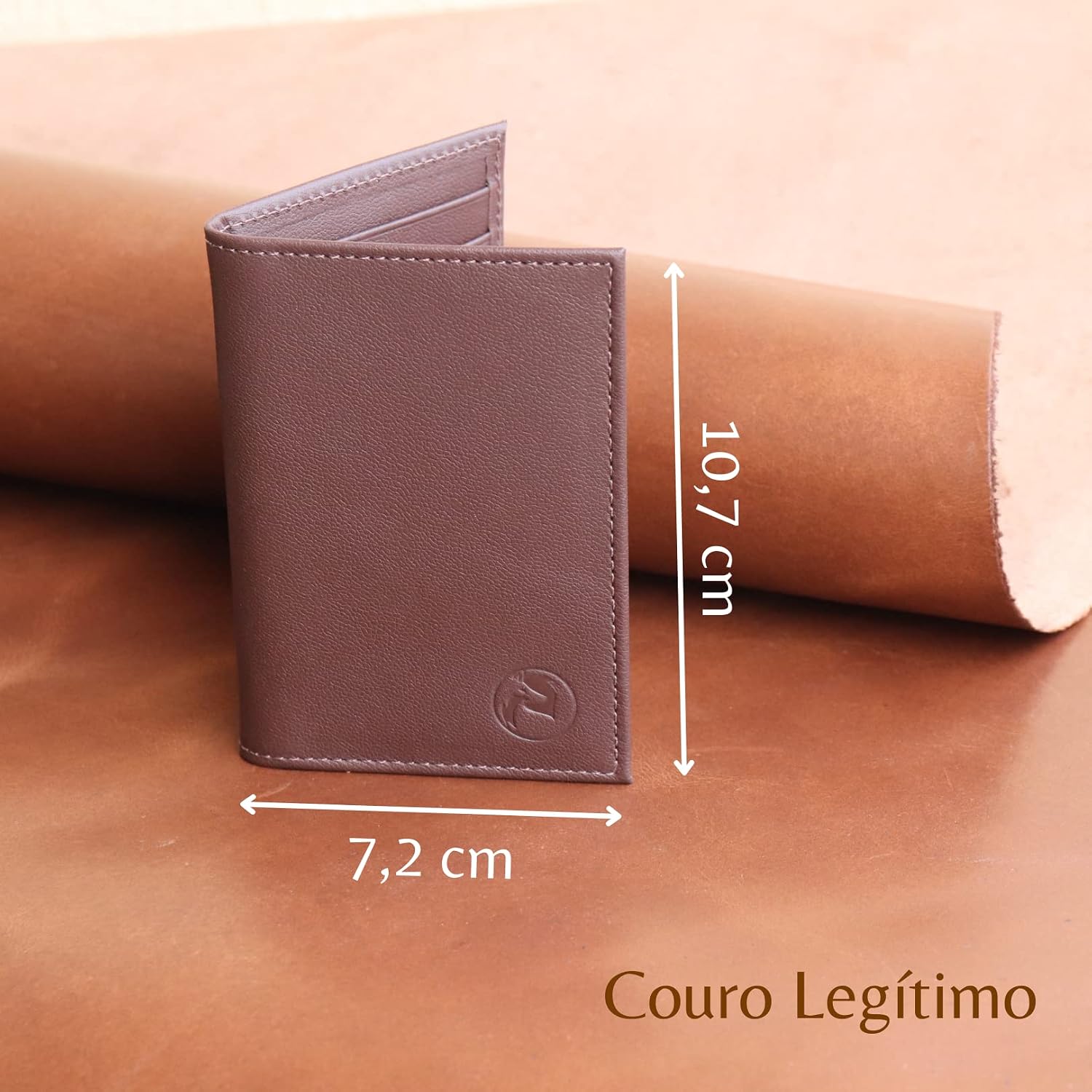 Carteira Masculina Porta Cartões Duo Couro Legítimo (Marrom) Carteira Masculina Porta Cartões Duo Couro Legítimo (Marrom)