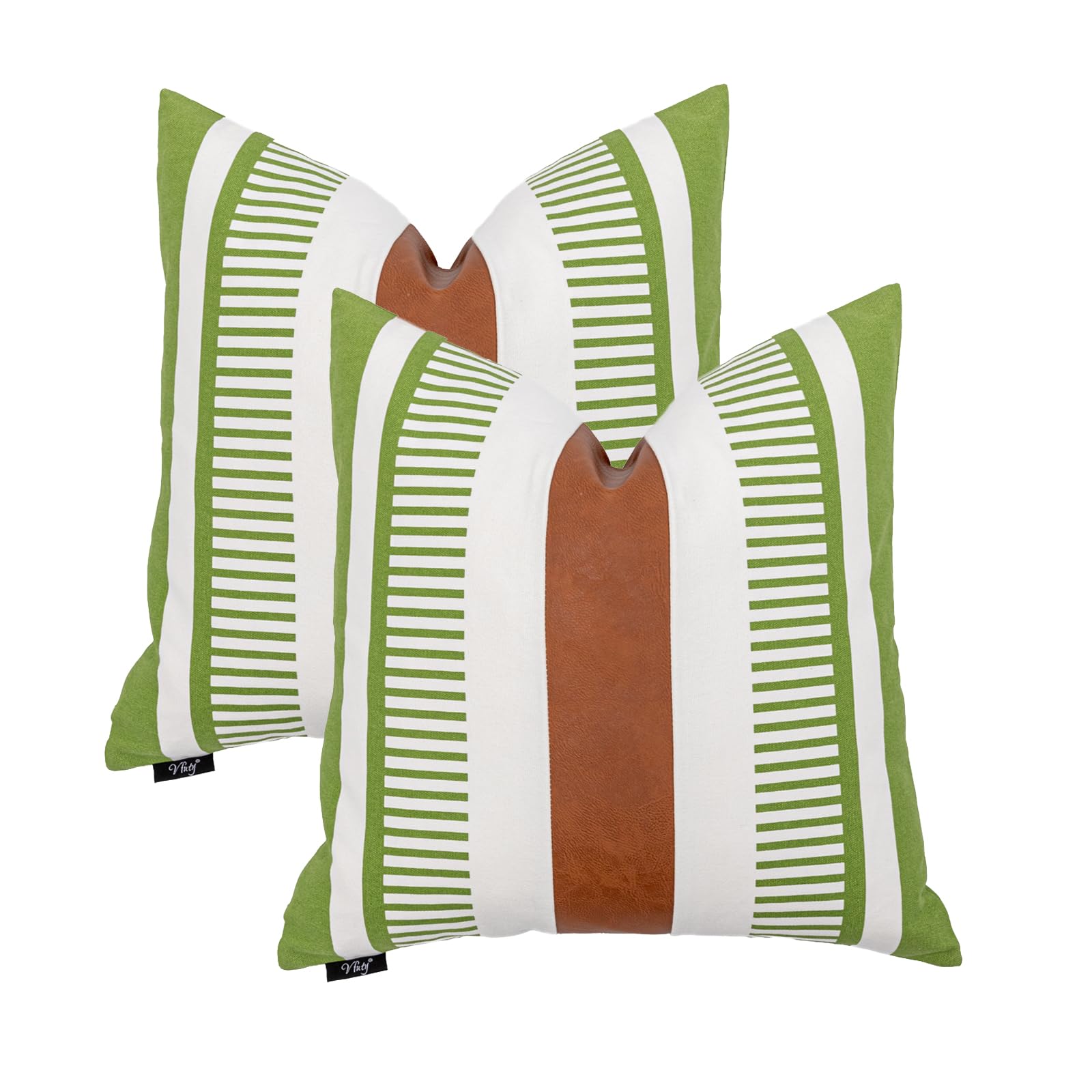 Vfuty 18x18 Throw Pillow Covers Set of 2 Farmhouse Rustic Pillow Case Decorative Boho Cushion Cover for Living