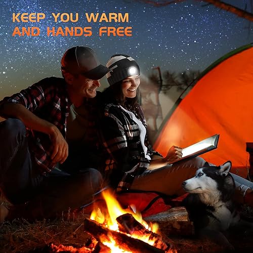 Miniatura 4 de Gorro con luz para hombres, regalos Sombreros LED con linterna para la cabeza, rellenos de calcetines para hombres, mujeres, niños, papá,