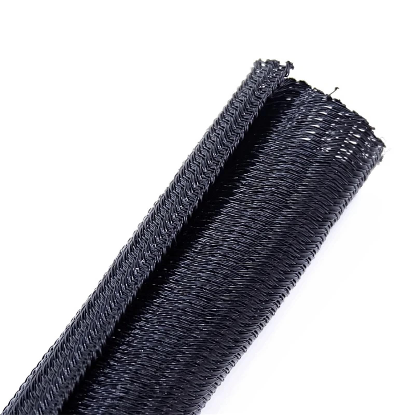 Organizador de Cables Organizador de Cables Autocerrado Manguito Expandible Trenzado Telar Flexible Tubo Dividido para Gestión Líneas Cubierta de Gestión de Cables(50mm,15M)