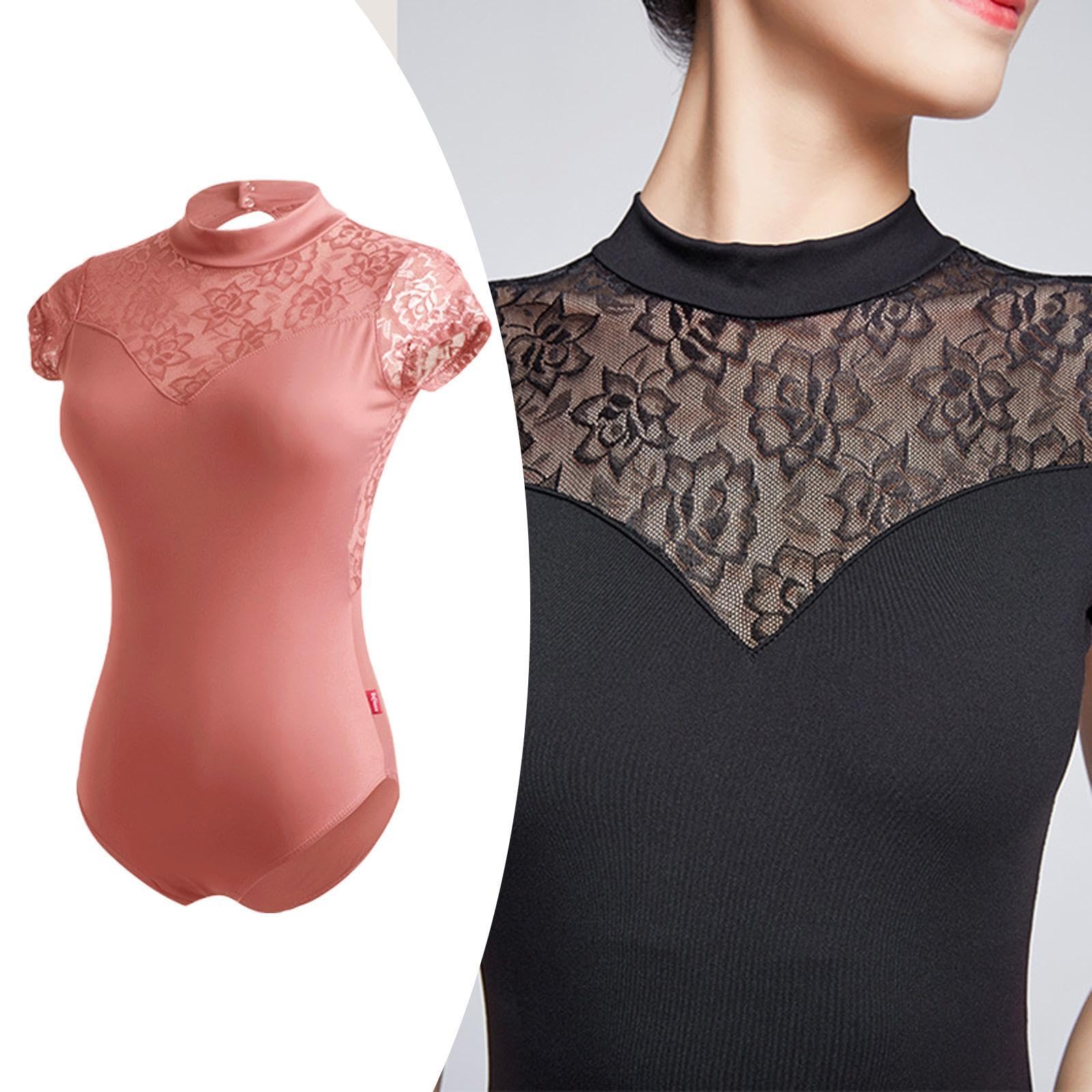 Justaucorps de Ballet Léotard de Sport Combinaison D'Entraînement Danse Conception Ajustée et Extensible pour Une Mobilité Complète Approprié, Rose Brun, XL