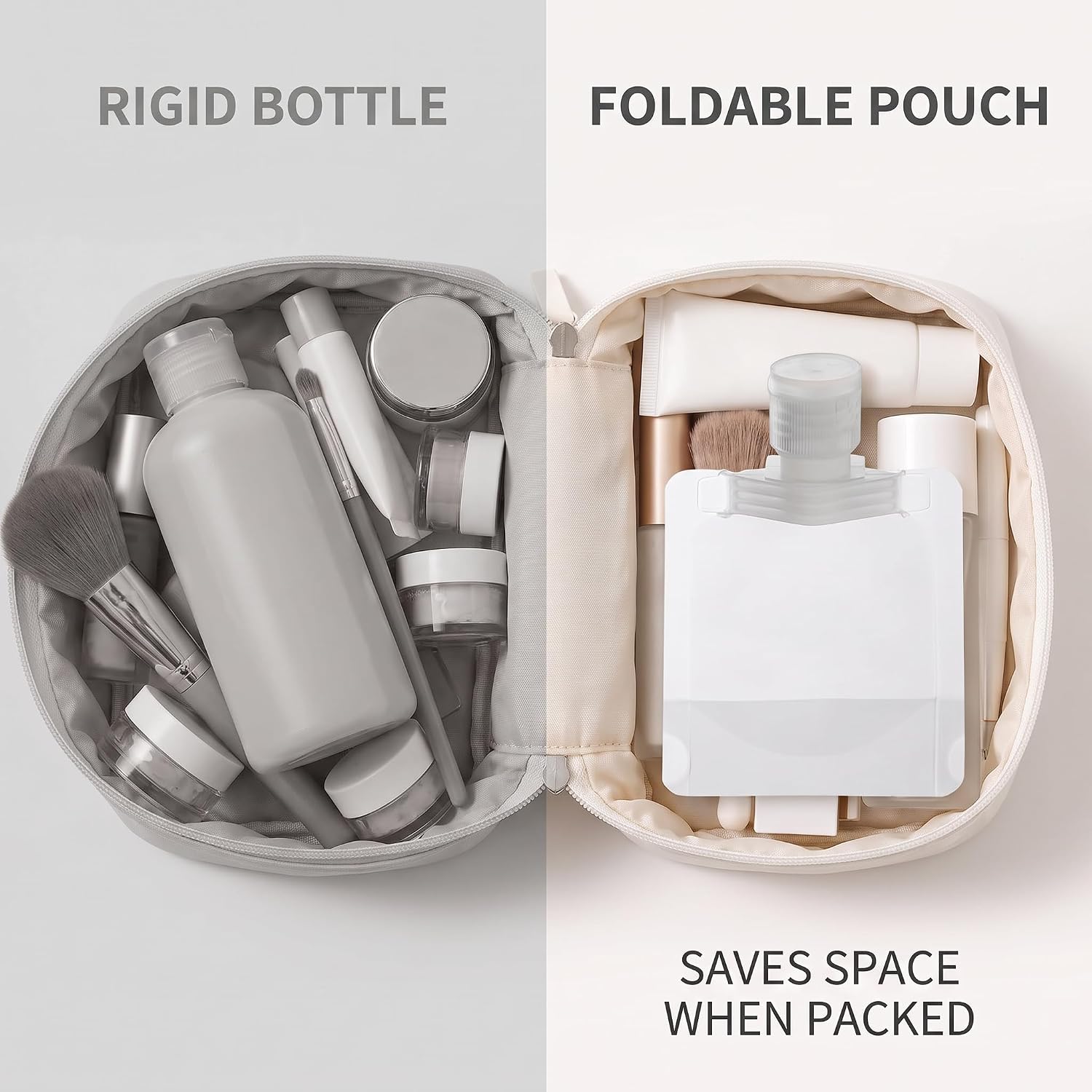 10Pcs Transparent Portable Fluid Packing Bags,New Travel Size Refillable Empty Squeeze Pouch, Premium Clear Travel Pouches for Toiletry, Lotion Shampoo Shower Gel Squeezable Bags (30ml),Bag and Cases
