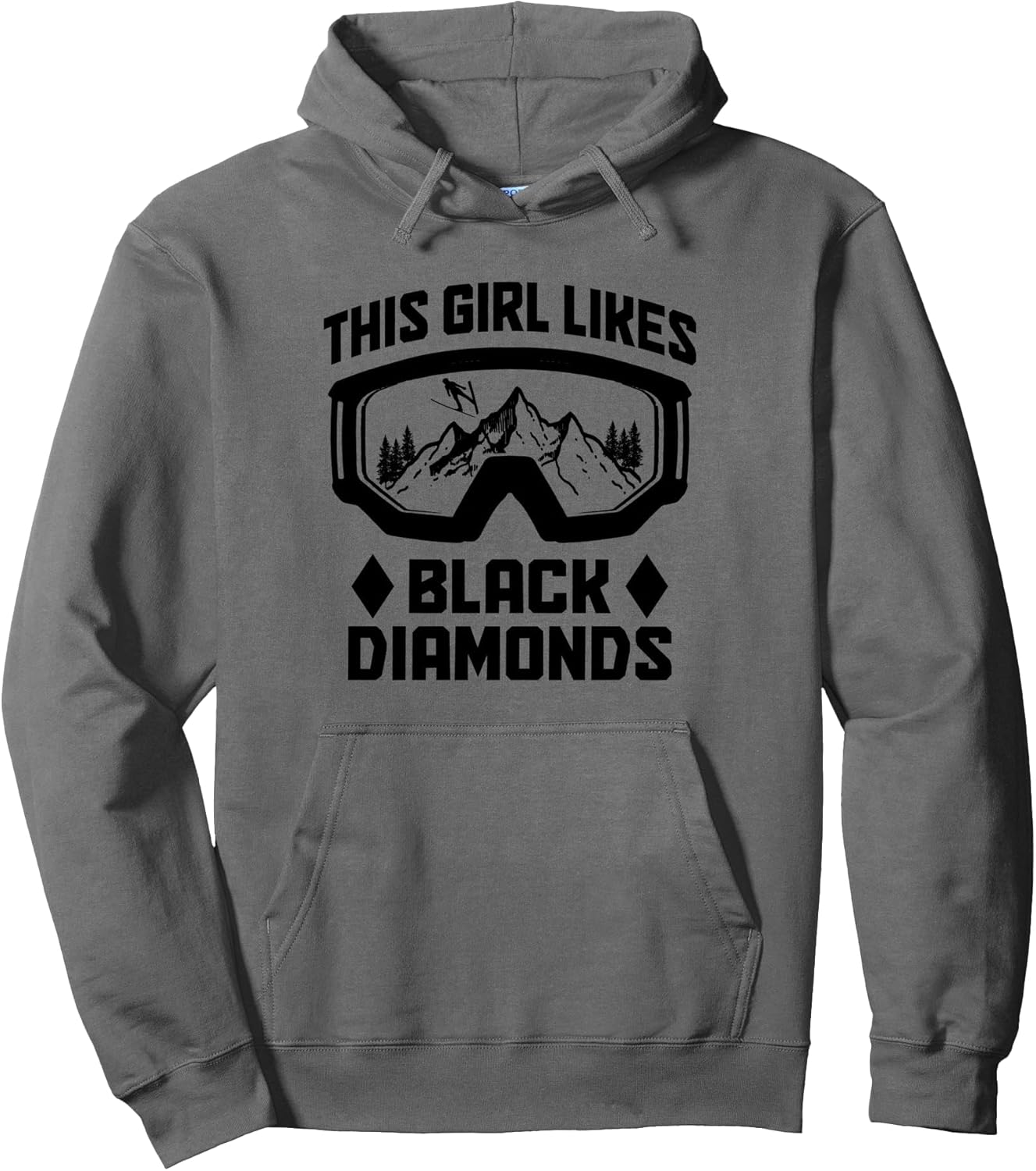 Ski Winter Sports Girl Skiing Skier Pullover Hoodie