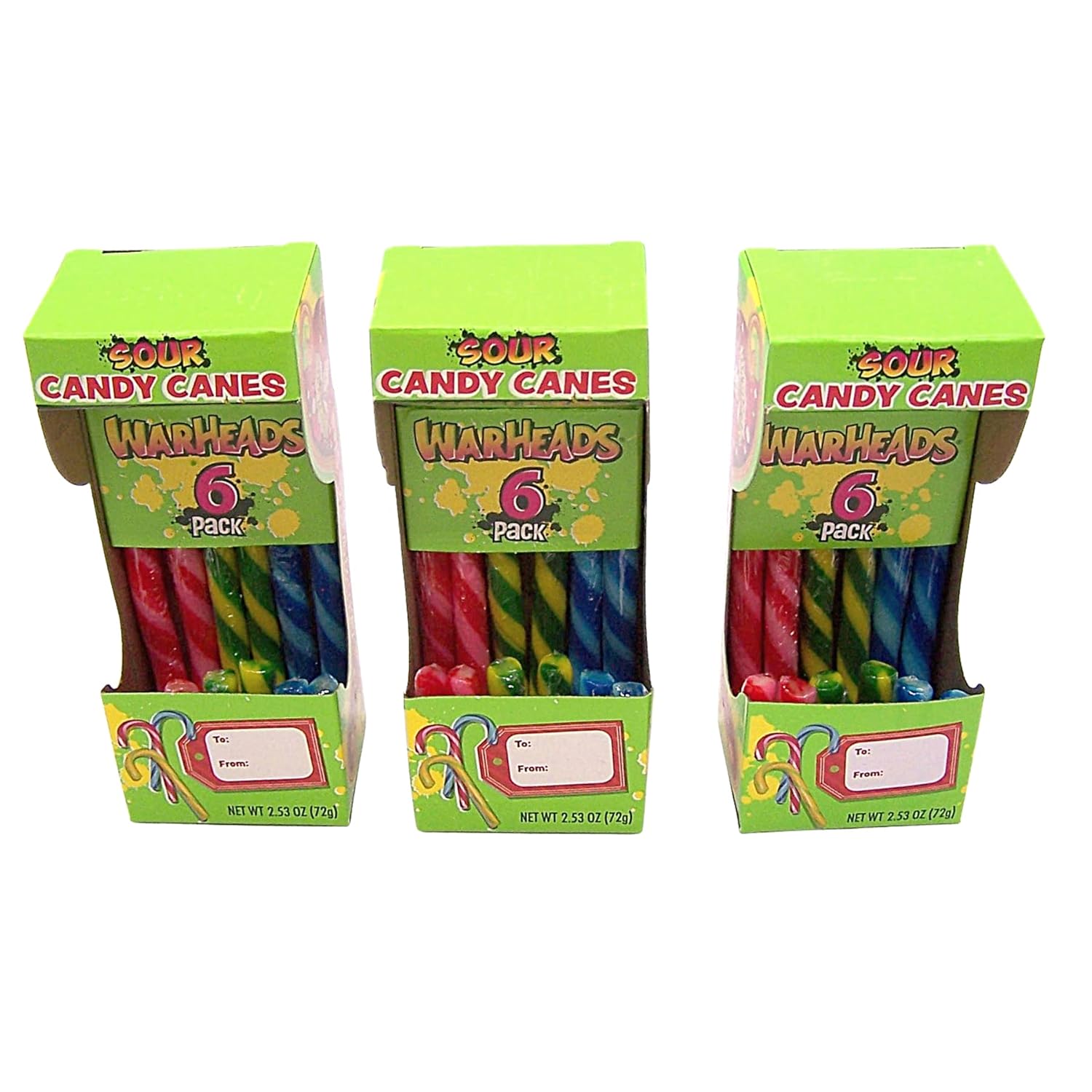 Buy Warheads Sour Candy Cane Sled, Assorted Fruit Flavored Candy Canes