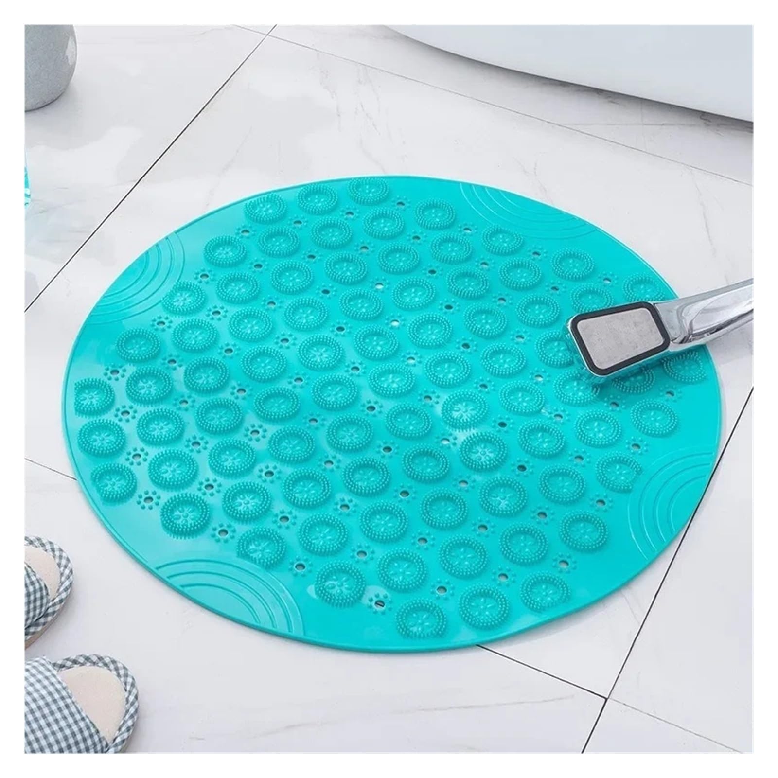 Tapis de Bain AntidéRapant Tapis de Bain Rond en PVC antidérapant