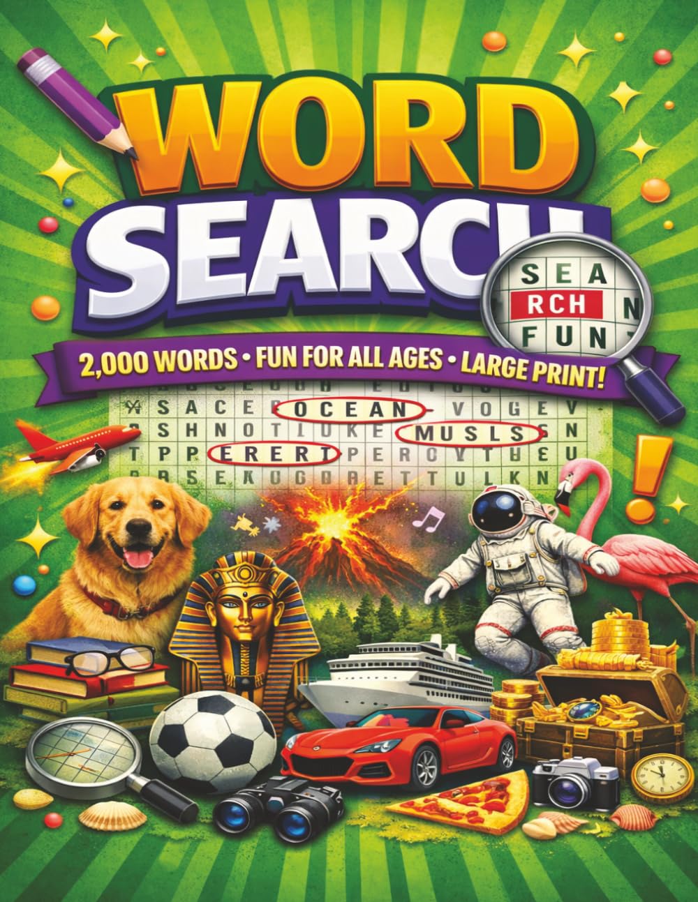 Ultimate Word Search Challenge: 100 Puzzles • 2,000 Words • Large Print • Fun for All Ages