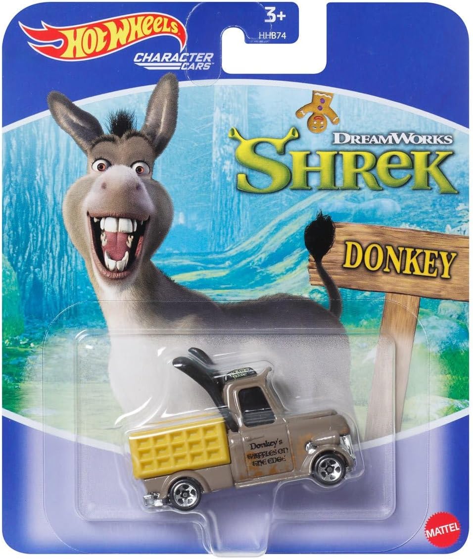 Hot Wheels DreamWorks Character Cars Collection Set, 5-Pack, Dragons, Puss in Boots, Kung Fu Panda, Shrek, Ages 3+ HHB74-956M