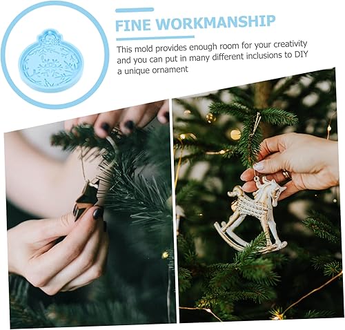 Miniatura 7 de ABOOFAN 4 Pcs Pendant Silicone Mold Christmas Snowflake Resin Molds Resin Pendant Snowflakes Hanging Christmas Pendant Snowflake Jewelry Casting