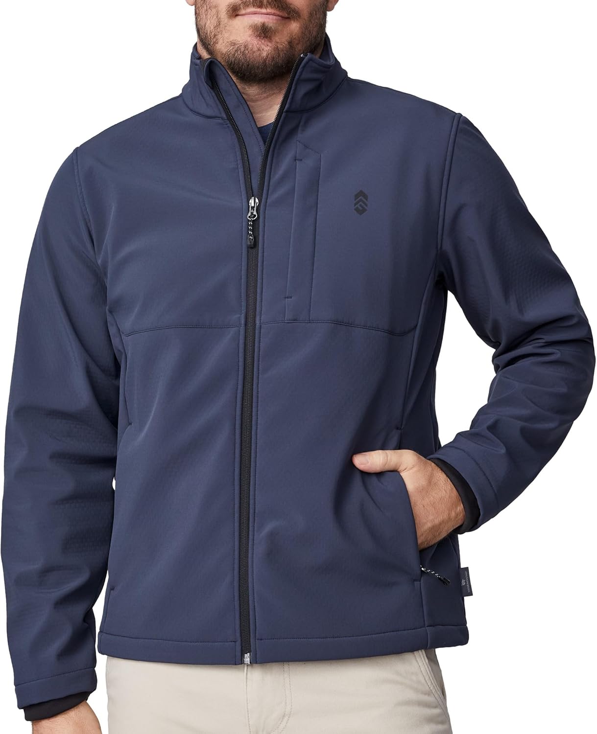 Free Country Men's Softshell Jacket Water & Wind Resistant Insulated Warm Lined Fleece Rain Hiking Outdoor Jacket-Lanier