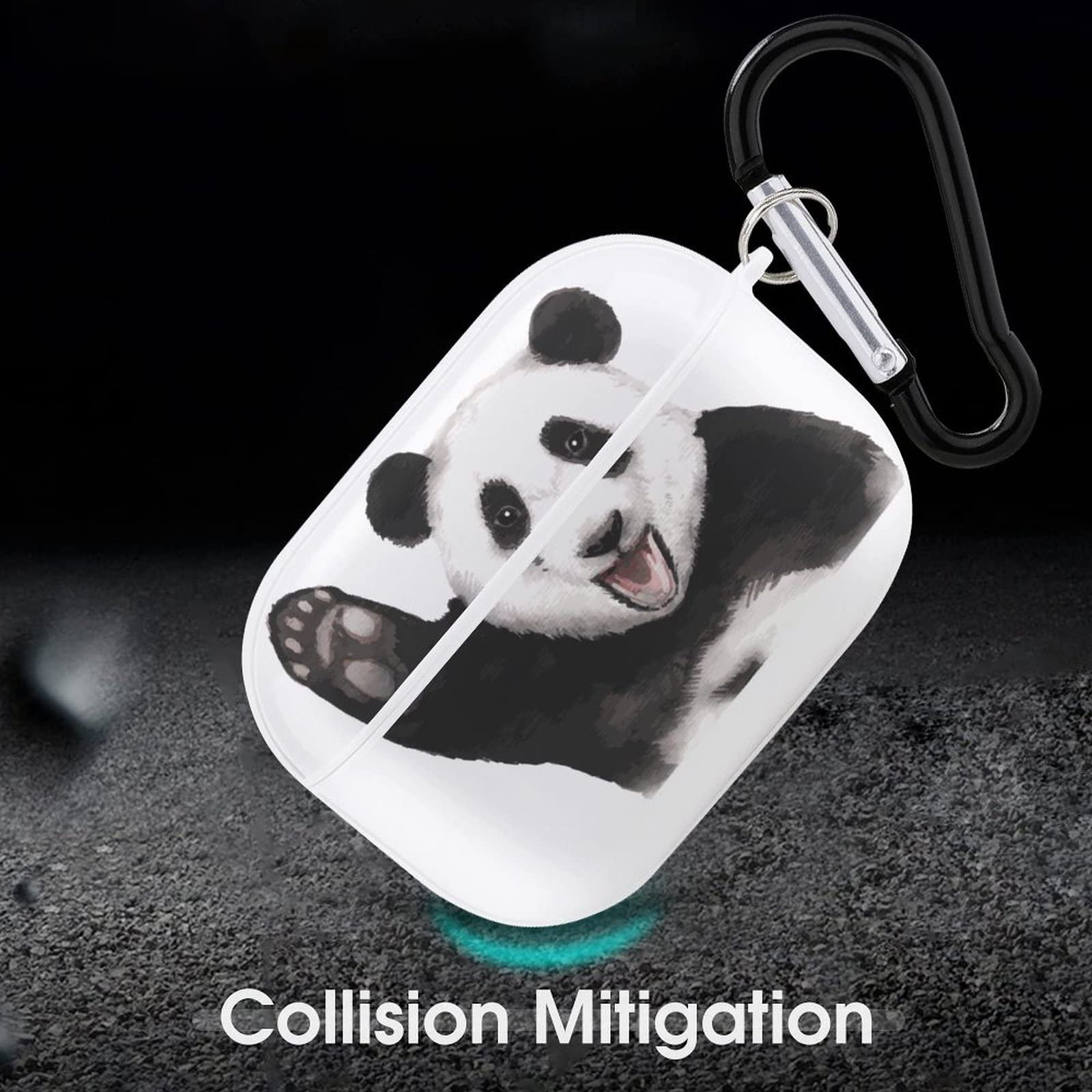 Amazon | かわいいパンダベアプリント Airpods Proケース キーチェーン