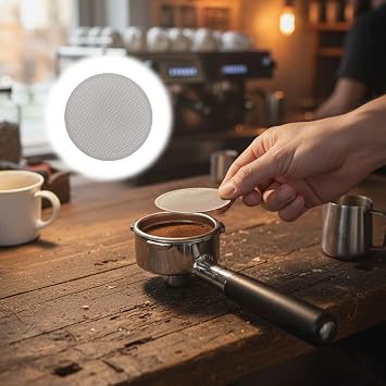 Metal Coffee Filter for AeroPress, Reusable Stainless Steel Screen | Fine mesh metal filter replacement for AeroPress Go and Original, durable coffee machine filters, eco-friendly