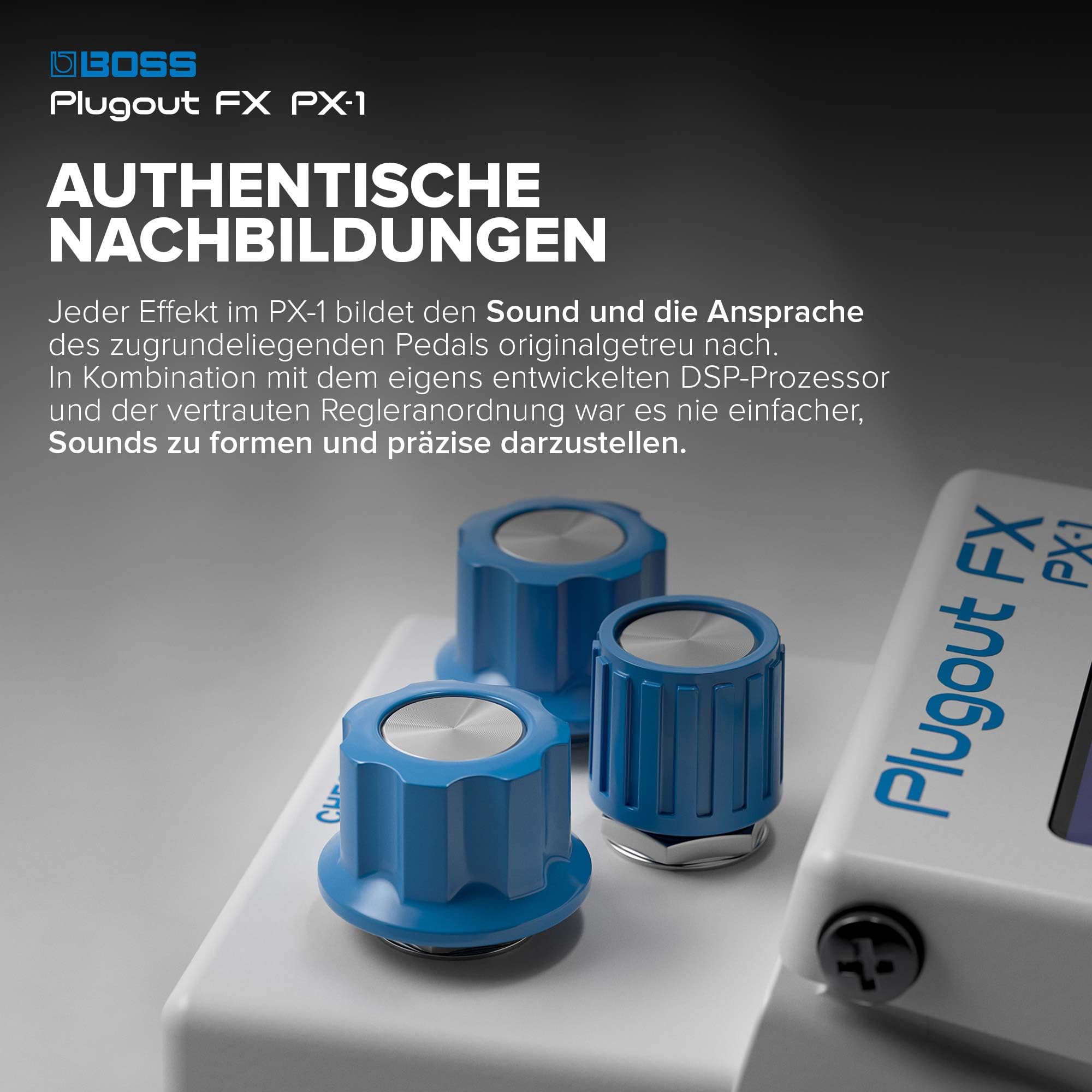 BOSS PX-1 Plugout FX | Innovative, flexible Hardware-Plattform | Bis zu 16 legendäre BOSS Effekte in einem kompakten Pedal | Authentischer Sound & realistische Ansprache