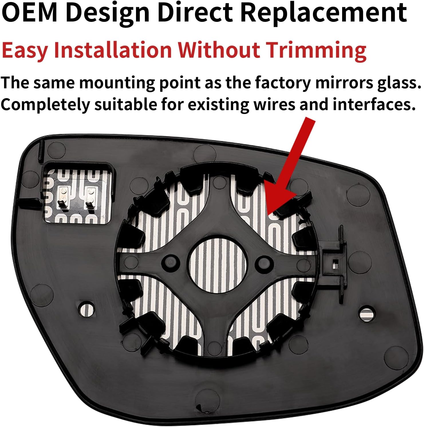 Left Mirror Replacement for Nissan Altima/Sentra 2013-2018（Note:This model has two kinds of rearview mirror glass with different shapes.Please see if the shape is the same as that currently used.）