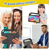 Vista 5 de AVAWO Funda para TCL Tab 8 LE (9137w) / Tab 8 WiFi (9132x) 2023 para niños, apta para niños, EVA con asa y función atril, protectora contra golpes