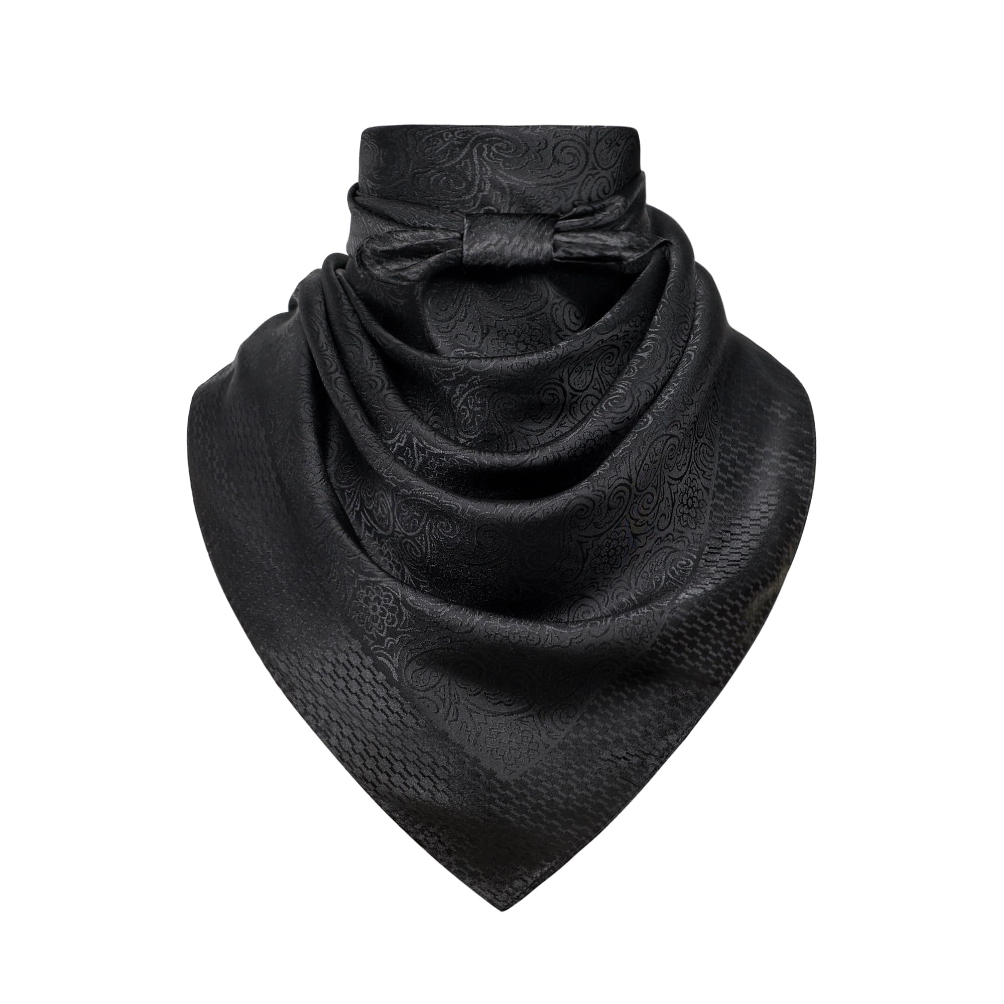 35" Men's Large Square Jacquard Scarf - Cowboy Wild Rugged Style, With Gift Packed