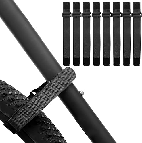 Correas para portabicicletas, 8 unidades, reutilizables, ajustables, estabilizadoras de ruedas, correas de amarre para bicicleta para rack de