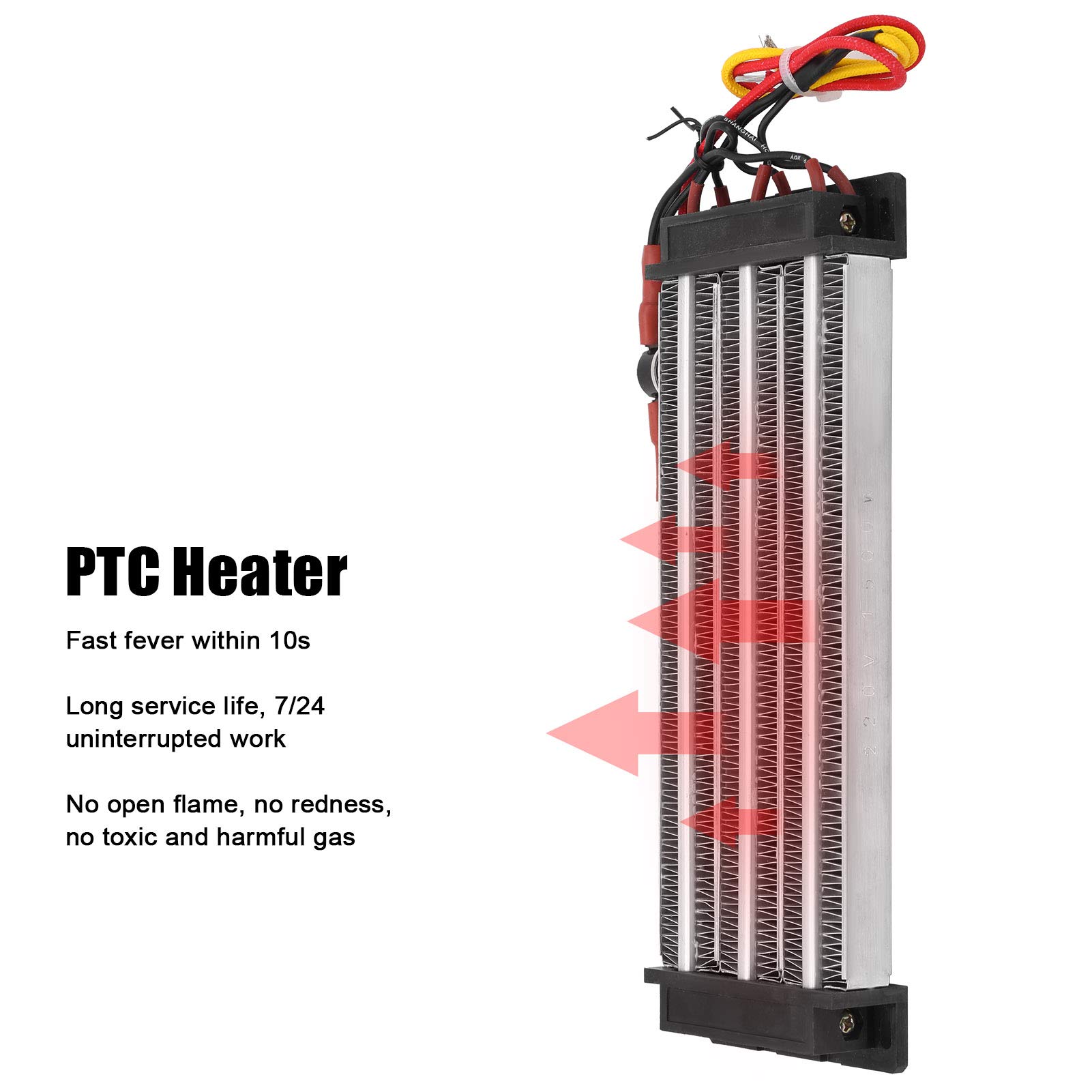 FLEXMAN Calentador PTC con Aislamiento, 1500 W CA 220 V Piezas de Calefacción Termostáticas de Seguridad de Cerámica Eléctrica, Elemento Eléctrico de Calentamiento Rápido