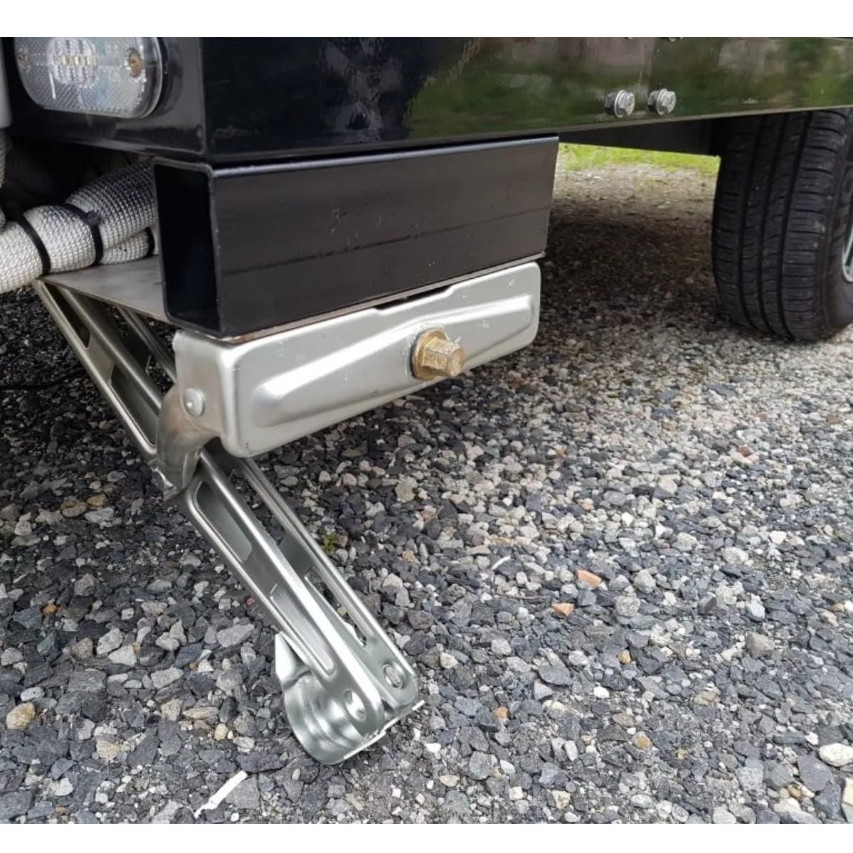 HEYOUTH Juego de 2 Soportes para Caravanas,caravana Caballete coche,Ajustable 105-520 mm, hasta 1000 kg,para Nivelación de Remolques