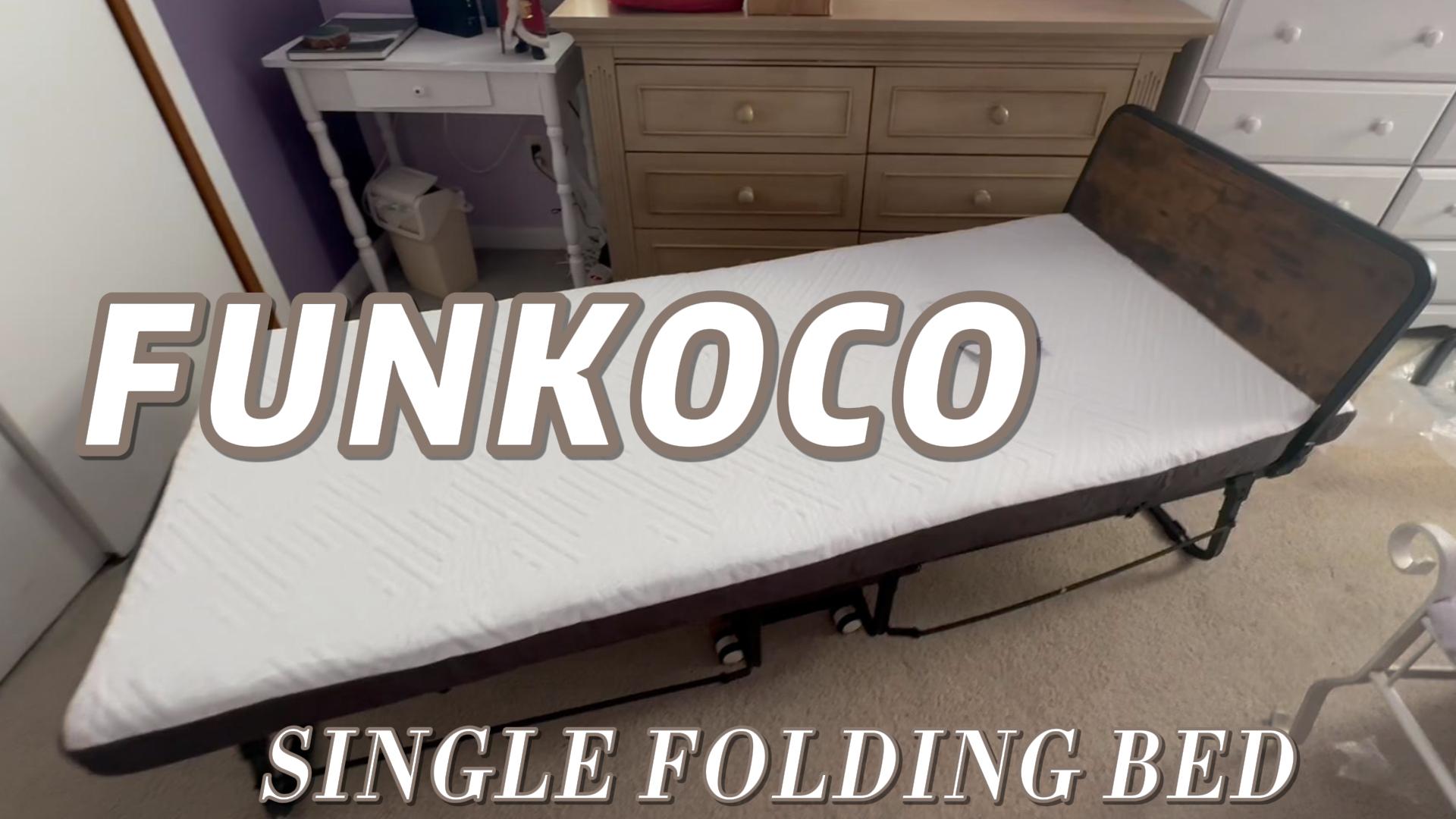 Amazon.com: FUNKOCO Folding Bed with Mattress for Adults, Portable