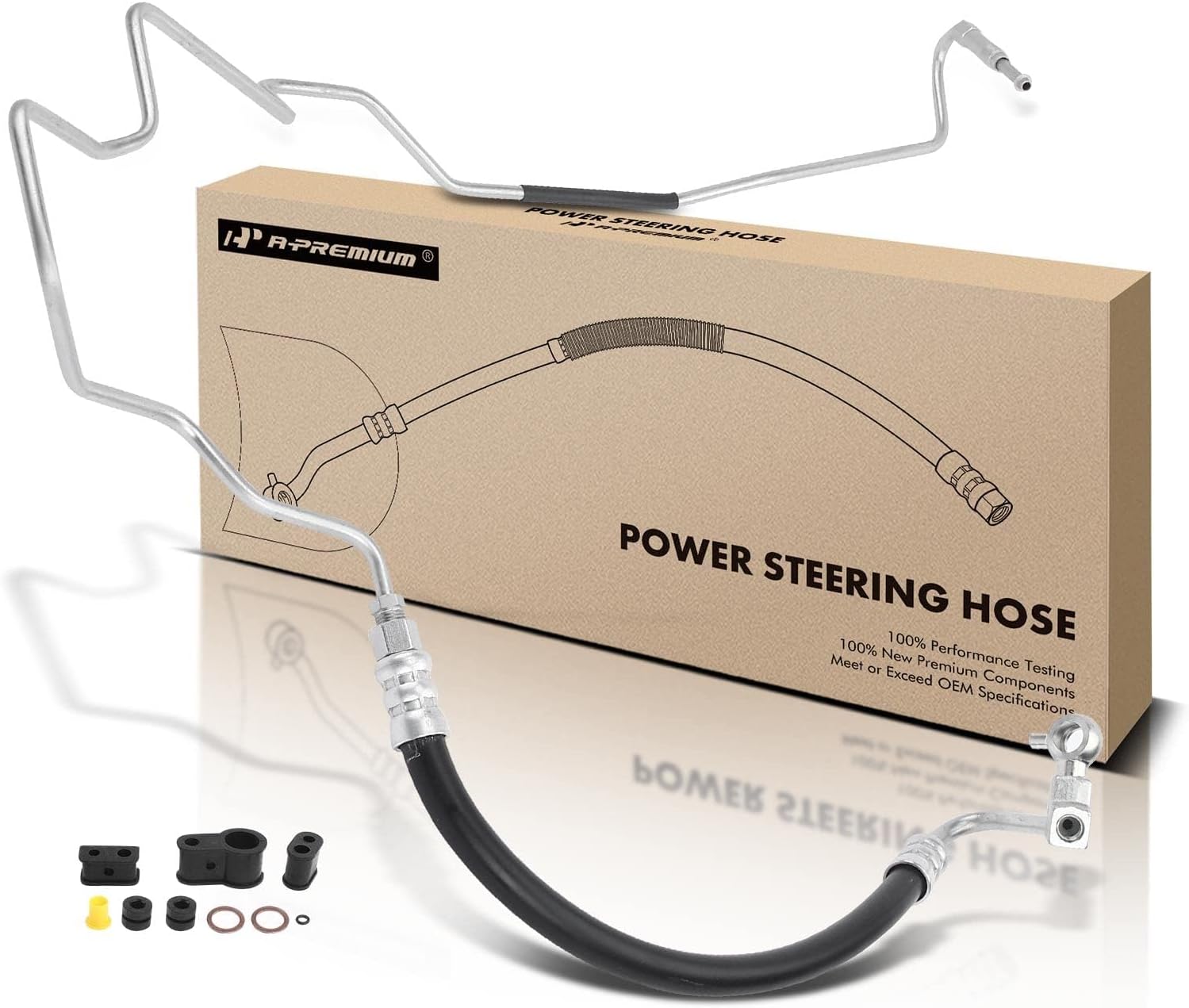 A-Premium Power Steering Pressure Hose Line Assembly Compatible with Infiniti Q60 2014-2015 3.7L, Q40 2015 3.7L, G25 2011-2012 2.5L, G37 2009-2013 3.7L, Pump to Gear/Rack Pinion