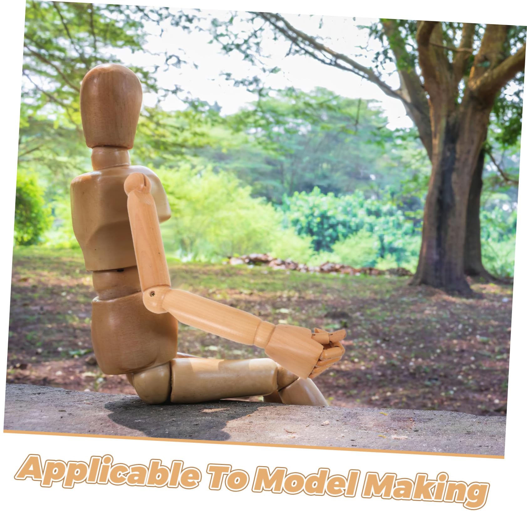 Bras de Mannequin Articulé en Bois Khaki, Paire pour Mannequin