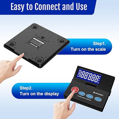 Miniatura 3 de Báscula postal de 440 libras, escala digital de envío de 0.35 oz de precisión para paquetes con LCD retroiluminado, plataforma de acero de aleación,