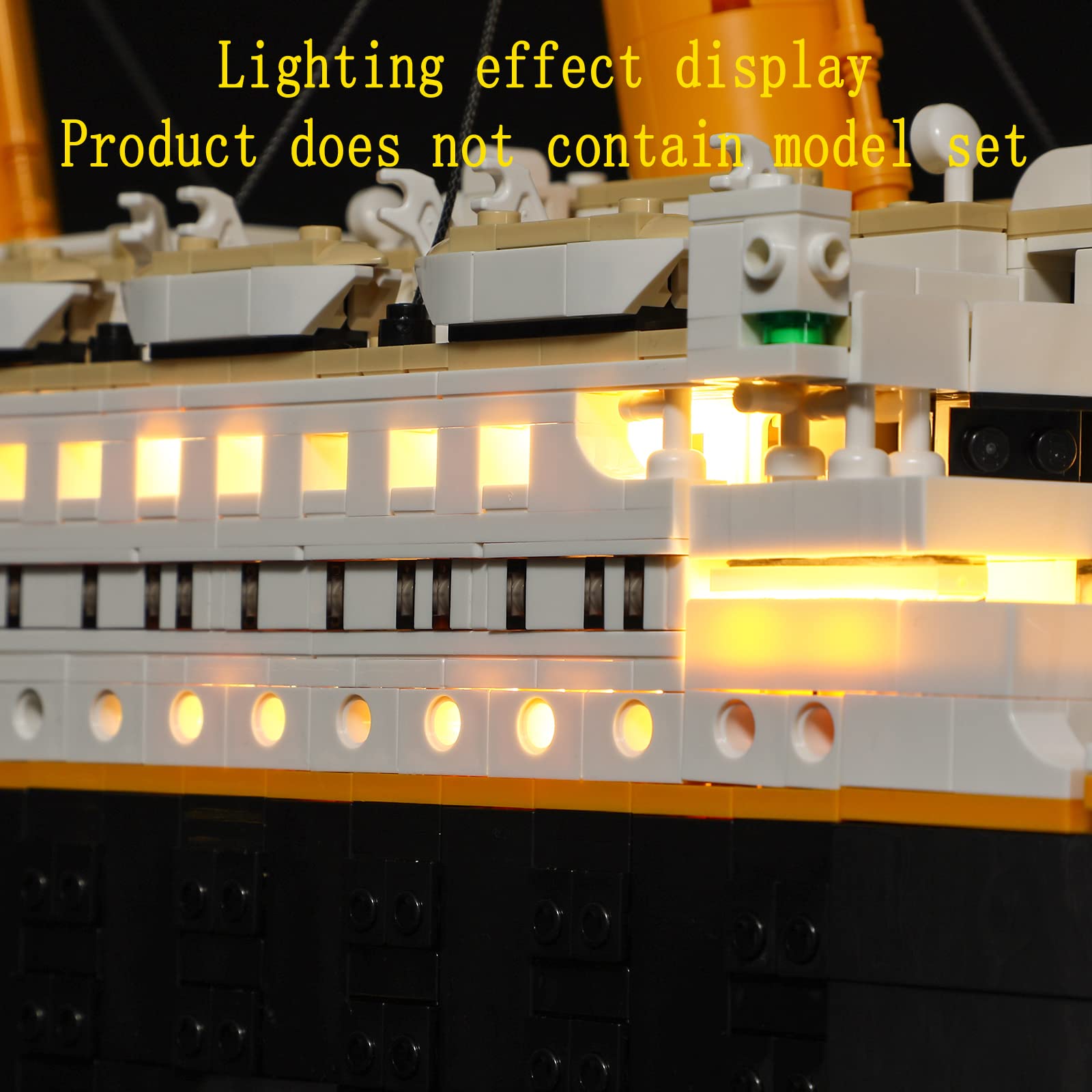 GEAMENT Set di Luci LED Compatibile Con LEGO Titanic – Kit Di Illuminazione per Creator 10294 Modello da Costruire (Modello di mattoncini non incluso)