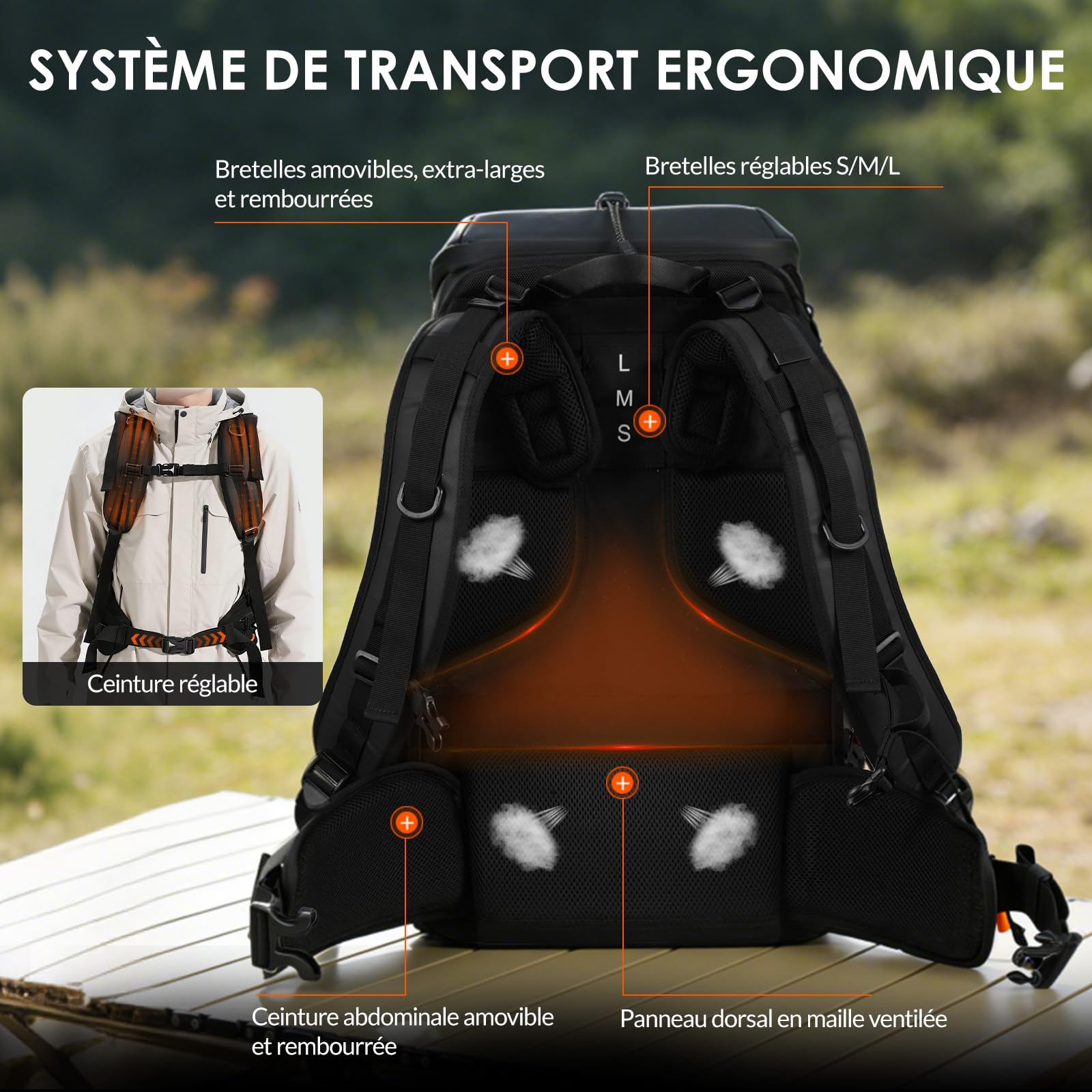 TARION Flightpro FPV Sac à dos pour drones : sac à dos étanche professionnel pour FPV Racing Quadcopter Lunettes FPV Télécommande DJI Accessoires