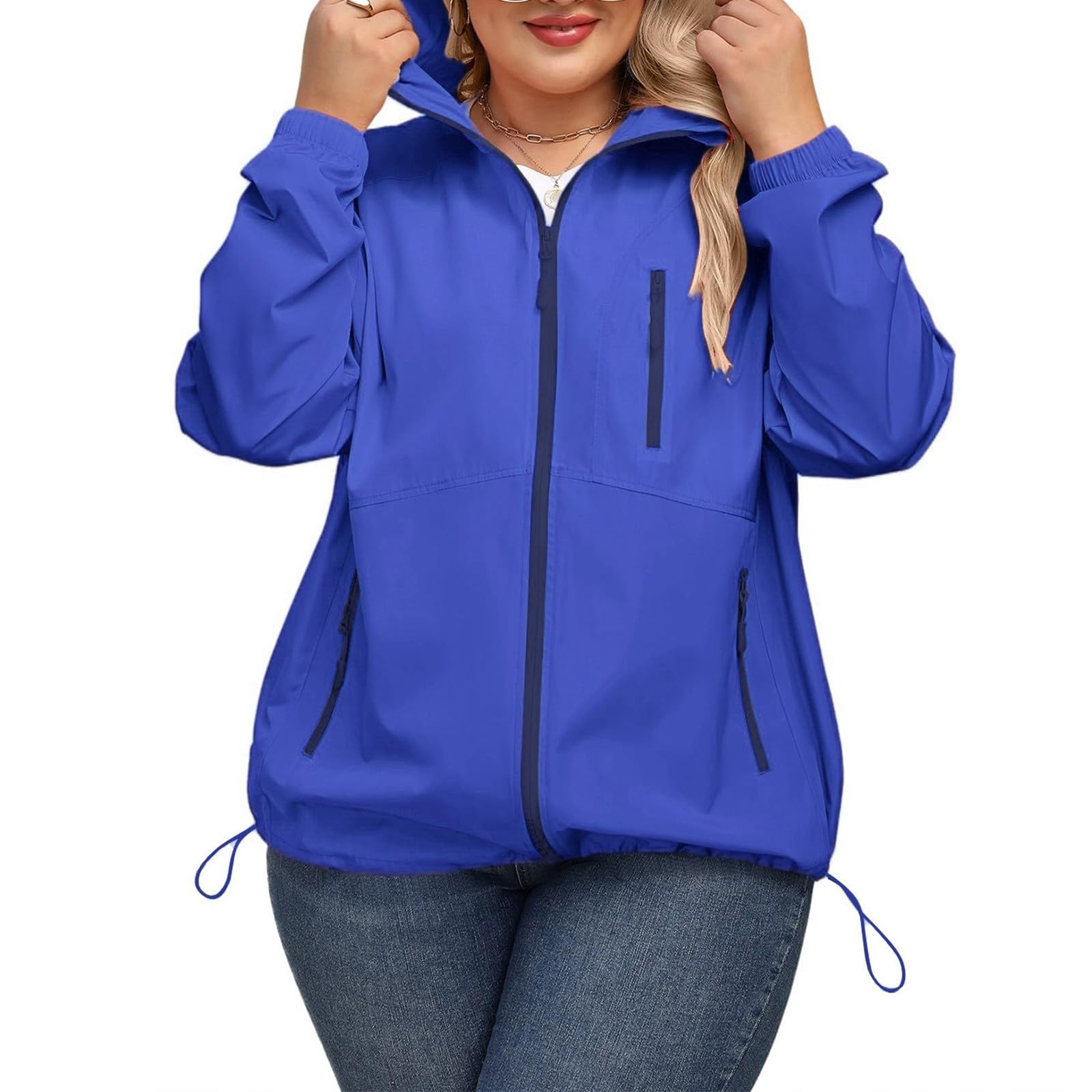 Giacca Antipioggia Da Donna, Impermeabile, Giacche Leggere, A Sottile E Pieghevole, Blouson, Esterno, Ripiegabile Con Cappuccio, Piumini Impermeabile Donna Running Invernale Tascabile