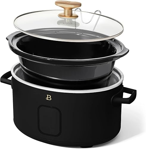 Miniatura 8 de Hermosa olla de cocción lenta programable de 6 cuartos de galón por Drew Barrymore - 5 funciones de cocción preestablecidas, temporizador digital de