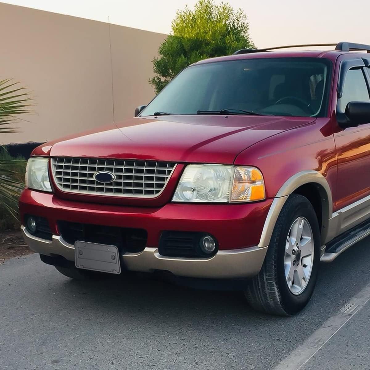 [1 Pack] Car Front License Plate Frames Bracket Tag Holder Compatible with 02-05 Ford Explorer Sport Trac,Matte Black