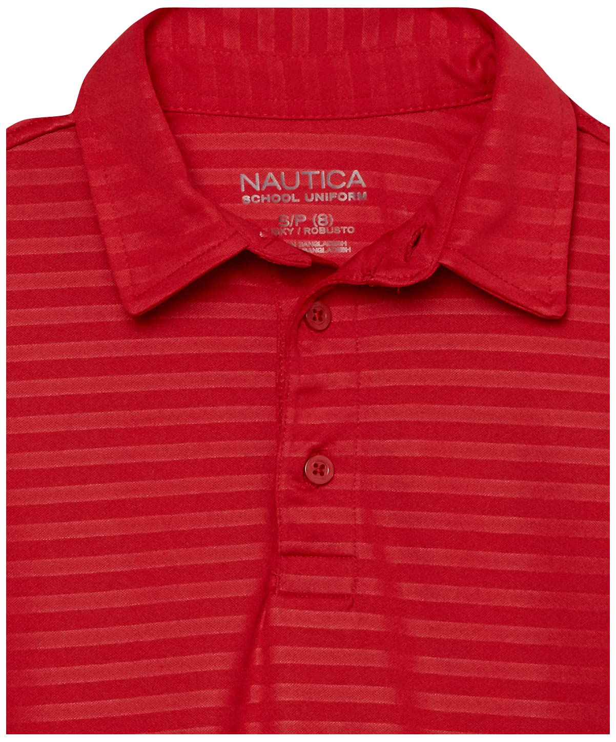 Nautica Active Short Sleeve Performance Embossed Striped Polo Camisa de Polo Niños (Pack de 1)