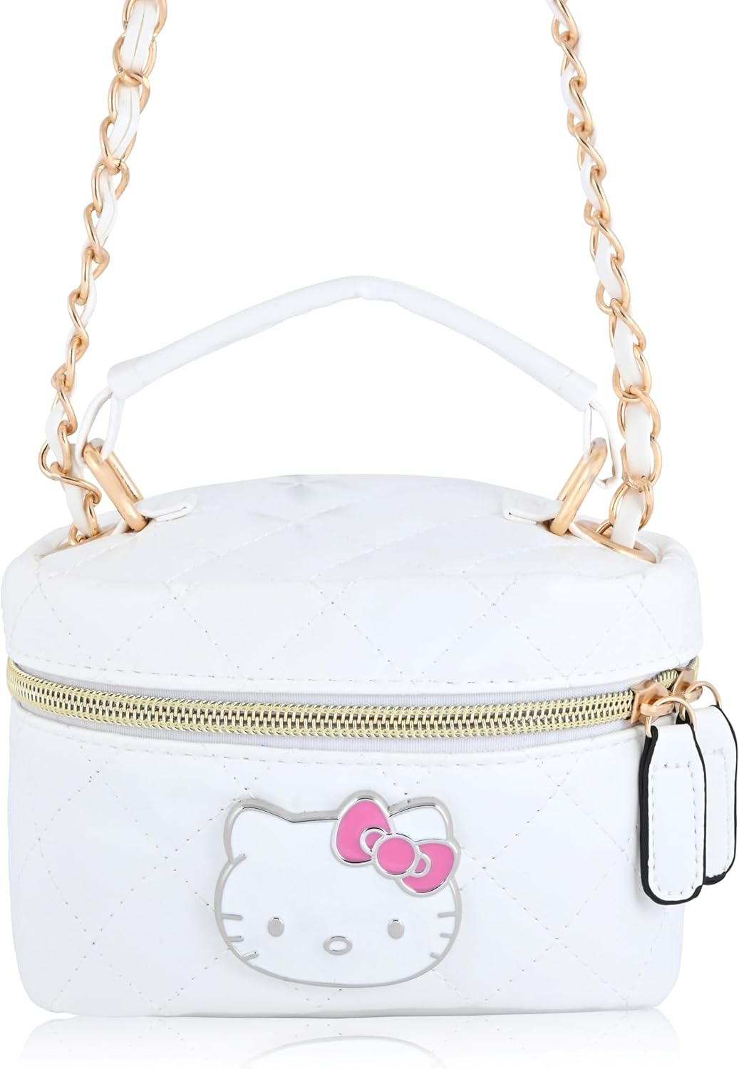 Fast Forward Sanrio Hello Kitty Cosmetic Bag for Women | Mini Hello Kitty PU Leather Crossbody Travel Toiletry Bag for Women | Make Up Travel Bag Makeup Bag - Image 2