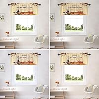 Vista 18 de Shrahala Ethnic Geometric Tribal Kitchen Valances Half Window Curtain, Native American Navajo Tribal Design Print Kitchen Valance for Window Ink