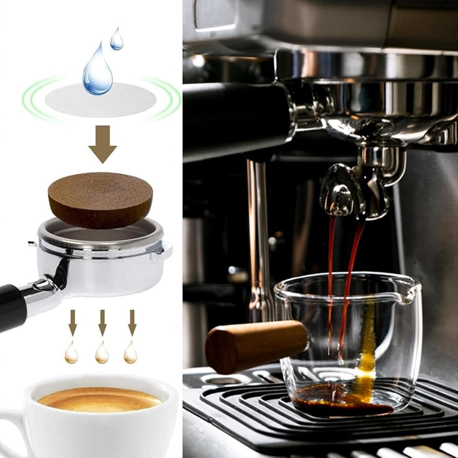 VZU 100Pcs 53mm Coffee Paper Filter for Espresso Coffee Maker, Unbleached Espresso Paper Filters for Espresso Machines, White Coffee Filters Papers Round Special Coffee Filter Paper for Filter Coffee 6 71PQxuZ7k L. AC SL1500