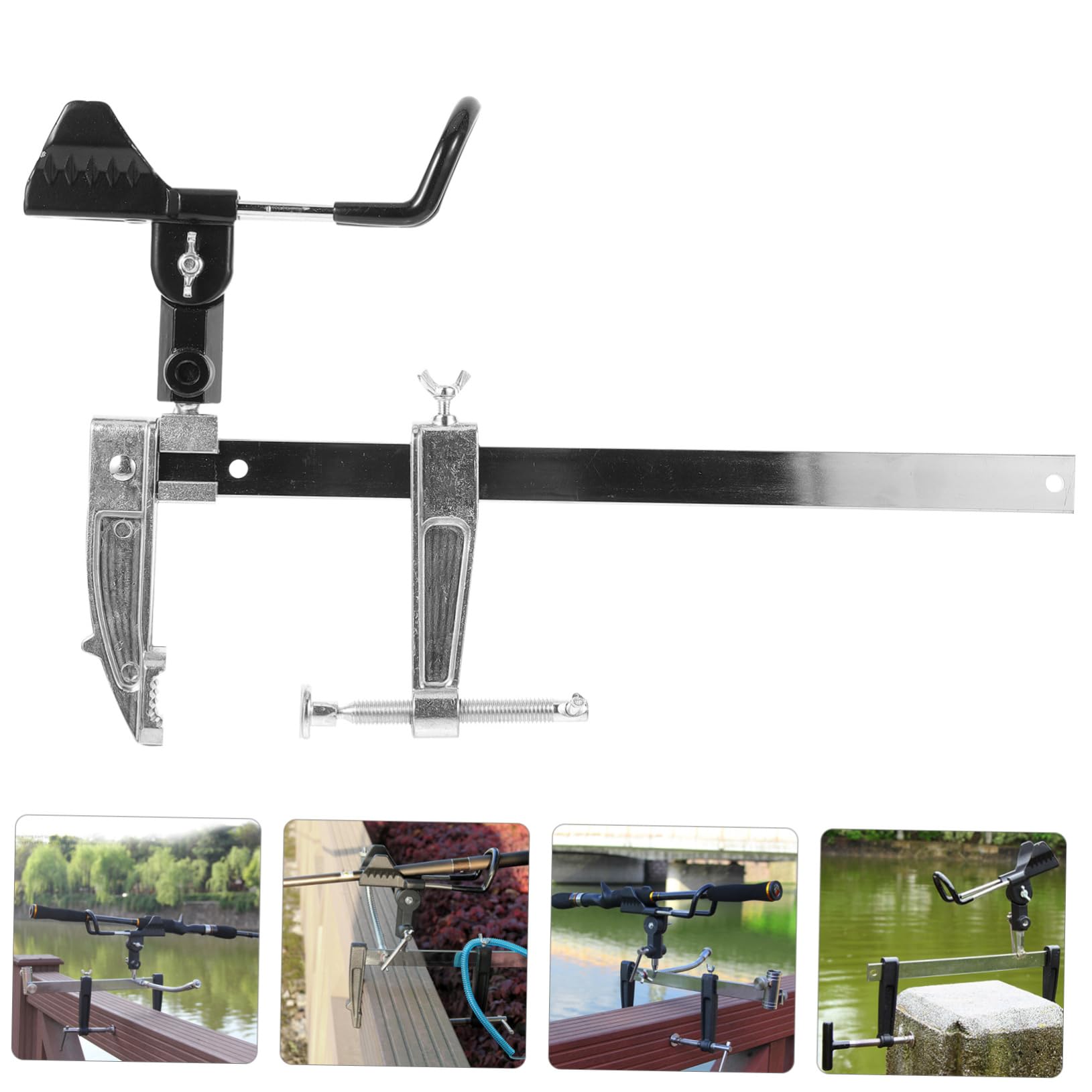 VICASKY 1pezzi Supporto per Canne da Pesca Rotante Gradi Supporto Multifunzione per Canne da Pesca in Tubo Rigido di Stabile