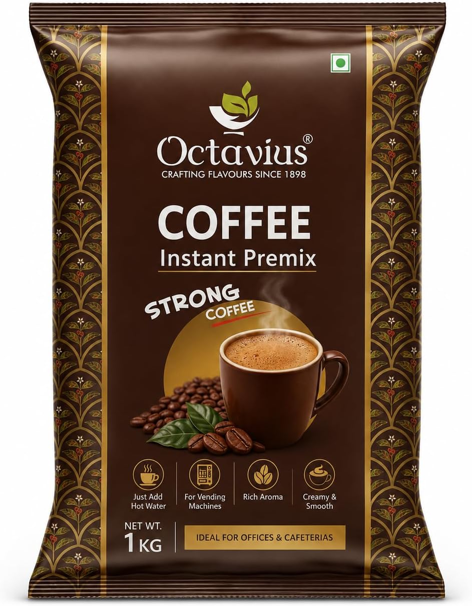 Instant Coffee Premix 1 Kg | Cafe Style Creamy Coffee Mix | Ready To Serve Hot Beverage | Rich Aroma & Frothy Taste | Ideal for Office Pantry, Vending Machine & Daily Use