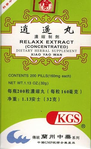 EXTRACTO RELAXX (XIAO YAO WAN)160mg X 200 pastillas por botella.