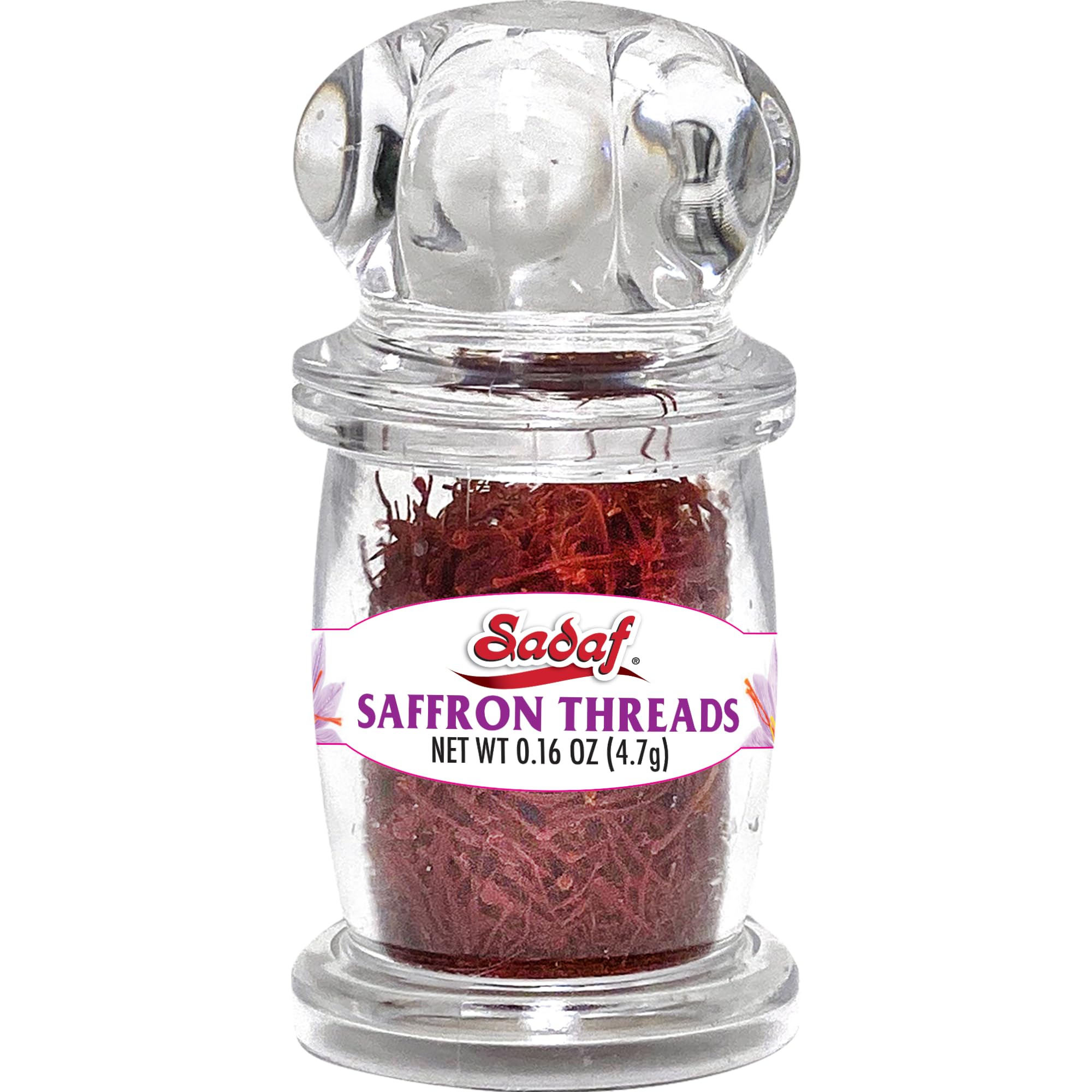 Sadaf Saffron Threads - Premium Grade 'A' Saffron for Cooking - Pure Saffron Delight - Kosher - 4.7 g Bottle