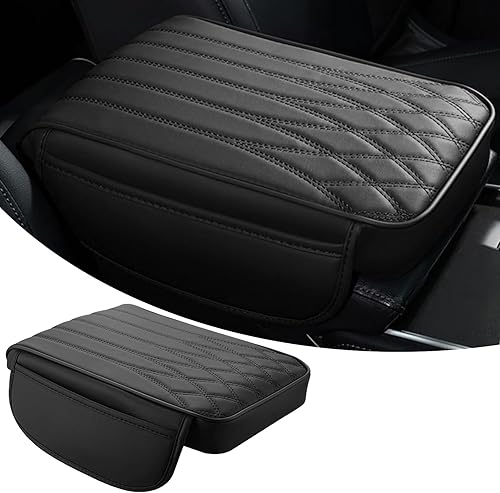 gunhunt Pack-1 funda para reposabrazos de automóvil, protector de consola central de cuero, 12.59 x 8.66 x 1.96 pulgadas, almohadilla para